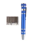 Многофункциональная мини-ручка 8 в 1, набор отверток из алюминия, ручной инструмент для ремонта сотовых телефонов