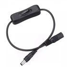 Штекерный переключатель питания постоянного тока, 5,5x2,1 мм, гнездо-штекер, кабель питания, Удлинительный кабель 30 см для светодиодной ленсветильник