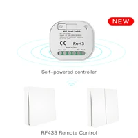 rf433 wireless switch no battery remote control wall light switch self powered nowiring needed smart home wall panel transmitter