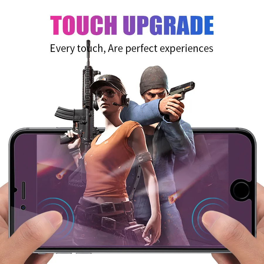 Анти УФ Фиолетовый Синий свет матовый закаленное стекло для IPhone 11 Pro XS Max XR X защита