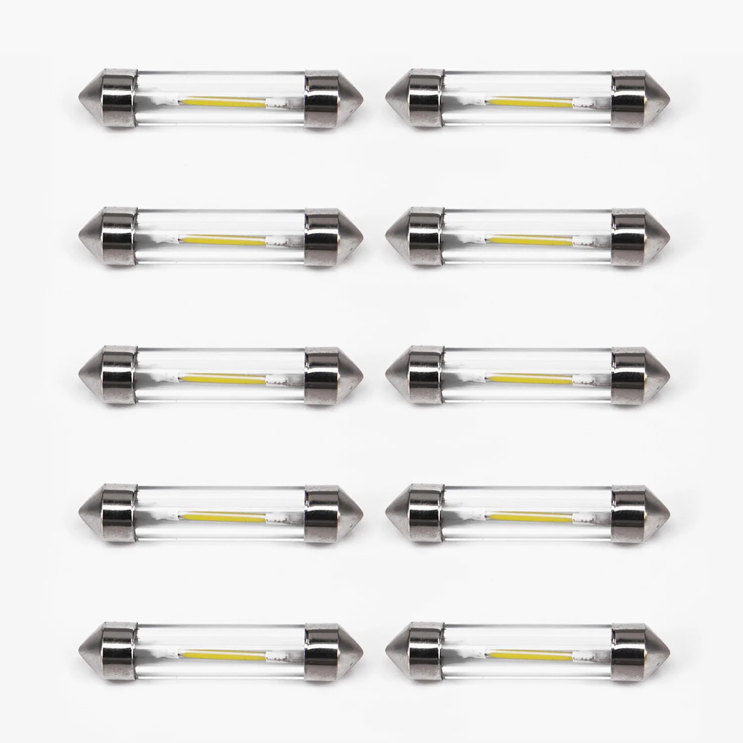 

Auto Bulbs C10W Lamps Festoon 1.5W LED 272 White Bright Double cusp design