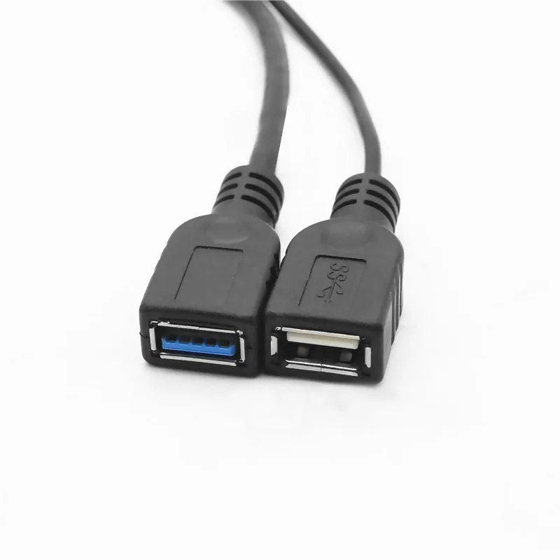 2020 разветвитель Кабель для передачи данных мышь USB 3 0 штекер-двойной адаптер