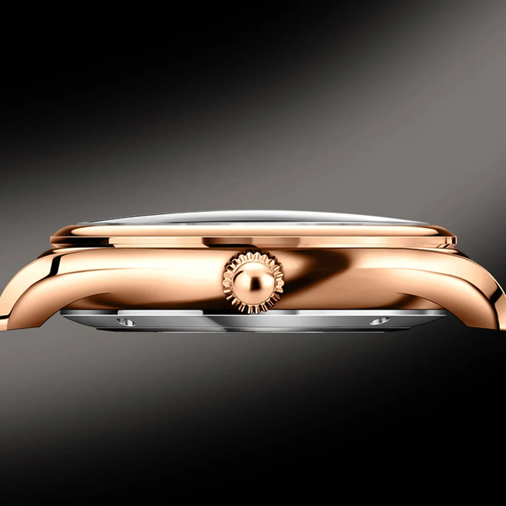 Часы moonphase Роскошные мужские часы LOBINNI Мужские автоматические механические