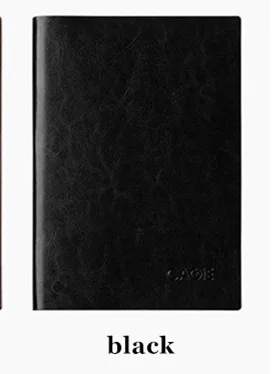 black A6 A5 B5 Bullet Journal записная книжка в сетку, в горошек, пустая, планировщик для путешествий, бизнес-книга, управление временем, школьные принадлежности, канцелярские принадлежности - Цвет: black