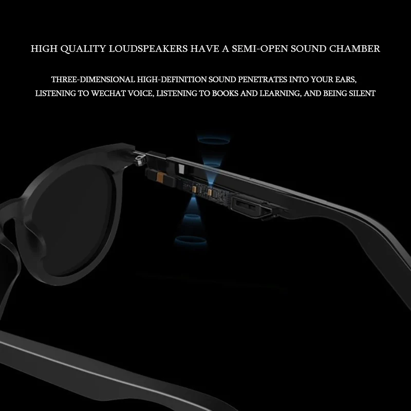 저렴한 스마트 선글라스 선글라스 착용 5.0 무선 블루투스 헤드셋 스테레오 무빙 밴드 마이크, 바이노럴 폰 방수 소음 감소