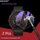2 шт.лот для Garmin Forerunner 745 спортивные Смарт-часы HD Clearанти синий фиолетовый свет 9H Закаленное стекло Защитная пленка для экрана