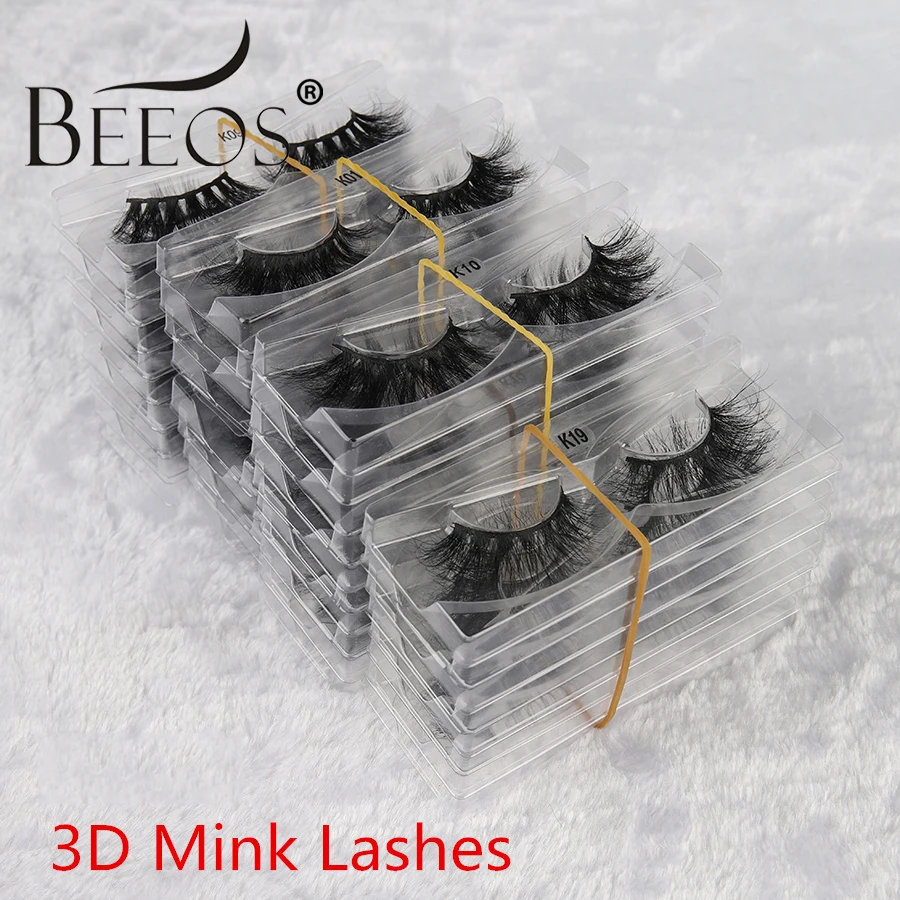 Ресницы Beeos 3D из натуральной норки без жестокости полноразмерные ресницы ручной