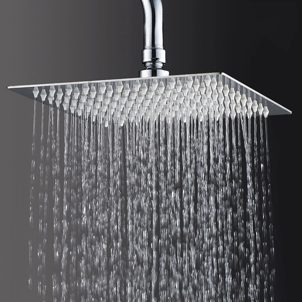 

6/8 Inch Rainfall Shower Head Ultra-thin Waterfall Shower Heads Ceiling Rain Stainless Steel Square & Round Rainfall Shower Head