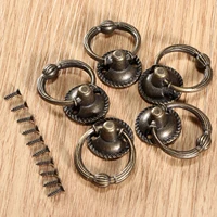 antique bronze 3727mm jewelry box handles mini drawer cabinet pulls vintage desk door knob 5pcs