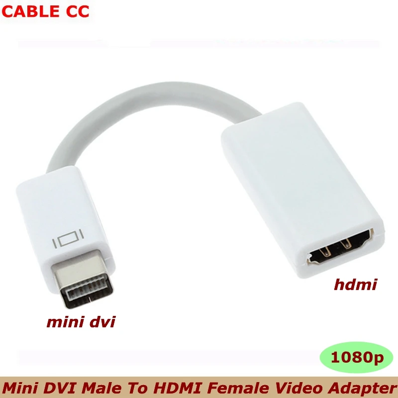 HD Mini DVI папа к HDMI Женский Кабель монитор видео адаптер конвертер Кабельный Шнур