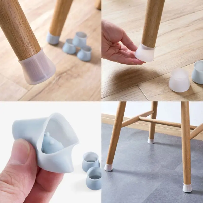 

Table Chair Leg Silicone Cap Pad Furniture Table Feet Cover Floor Furniture Table Covers Antislip Prevent Scratches