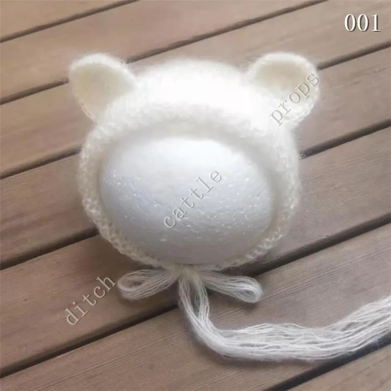 Ручная работа детская ручная вязка мохеровая шапочка реквизит для фотосъемки