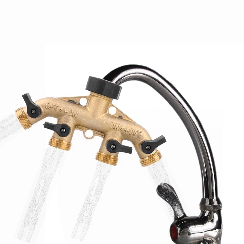 1 шт. Латунь Сад 4 способ разъем для подключения к сплиттер 3/4 шланг коммутатор