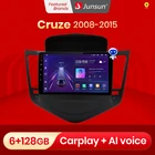 Автомобильная Мультимедийная система Junsun, автомагнитола на Android 10 с голосовым управлением и GPS-Навигатором, без DVD, для Chevrolet CRUZE 2009-2014, типоразмер 2DIN