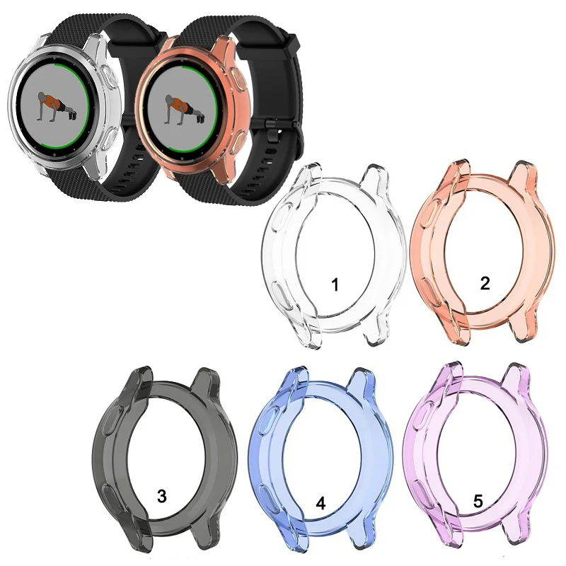 

Прозрачный защитный чехол из ТПУ для смарт-часов Garmin Vivoactive 4 4S Active S