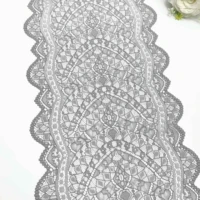 3ylot width 26cm light grey elastic stretch lace trim for lingerie sewing craft diy apparel fabric lace garment accessory
