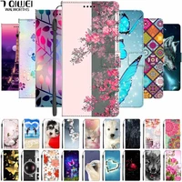 Flip Leather Case For Huawei P10 P20 P30 Lite P40 Pro Painted Phone Wallet Stand Book Cover Card Holder Bag P20Lite P30Lite