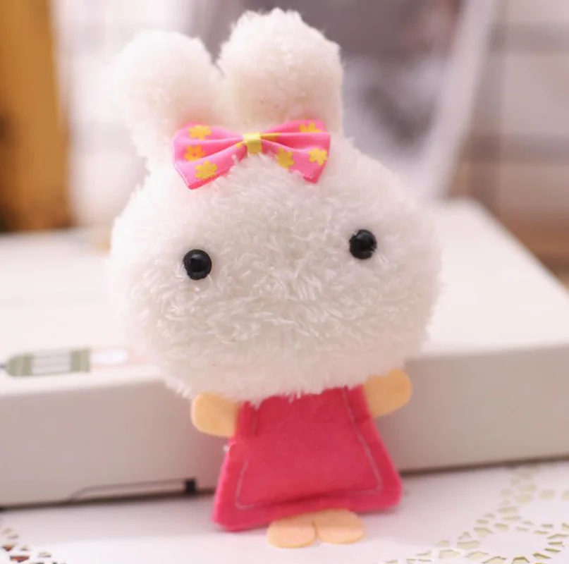 25 шт./лот Kawaii Bunny Плюшевые игрушки цветок 12cmRabbit мягкие игрушки-животные маленькие