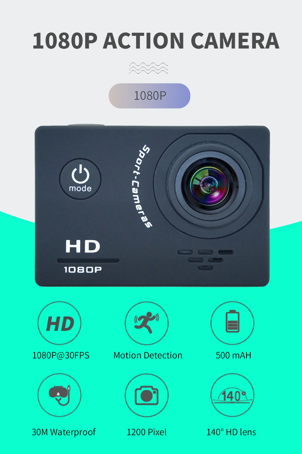 Go Pro Экшн-камера 1080P Ultra HD спортивная экшн-видеокамера s 140D Подводная Водонепроницаемая камера Автомобильная камера мини-камера