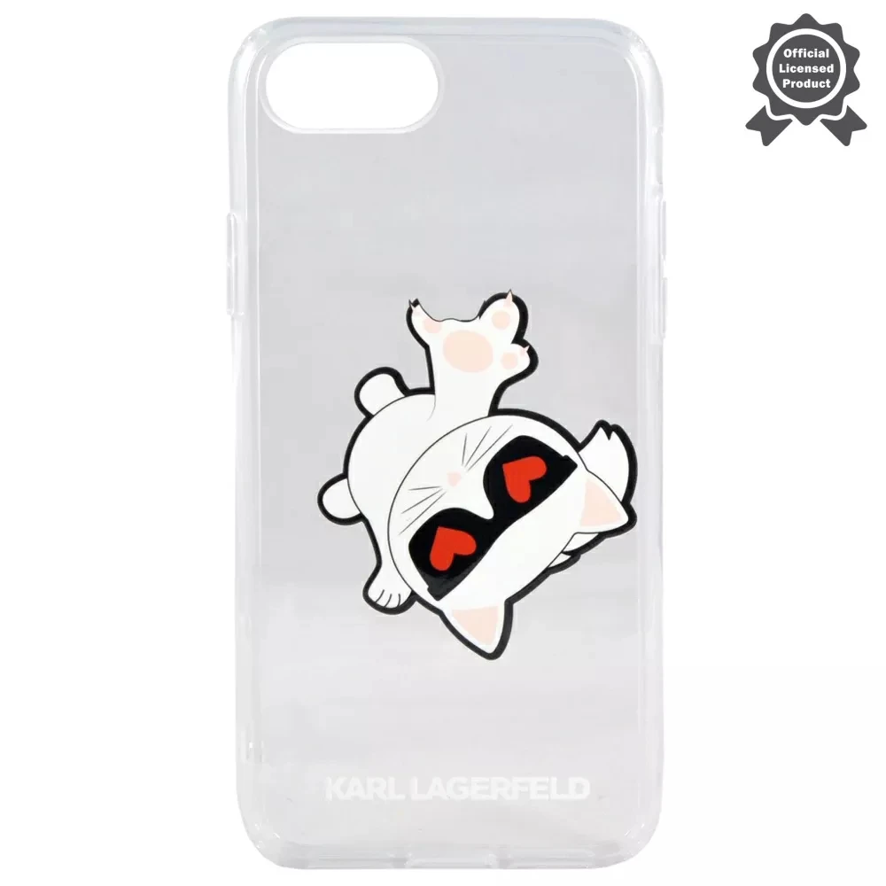 Case Lagerfeld for iPhone 7 +/8 + TPU collection Choupette fun hard transparent | Mobile Phone Cases &amp Covers