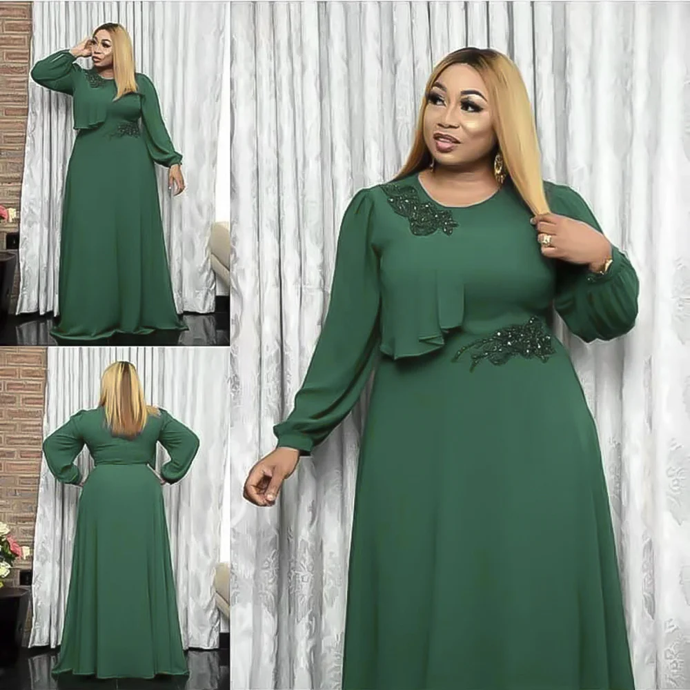 Рамадан ИД мусульманская абайя вышивка Макси платье женское Африканское Дашики Анкара кардиган Арабский исламский халат длинные платья
