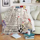 Одеяло Фланелевое для дочки и сына, испанские буквы, печатные стеганые одеяла