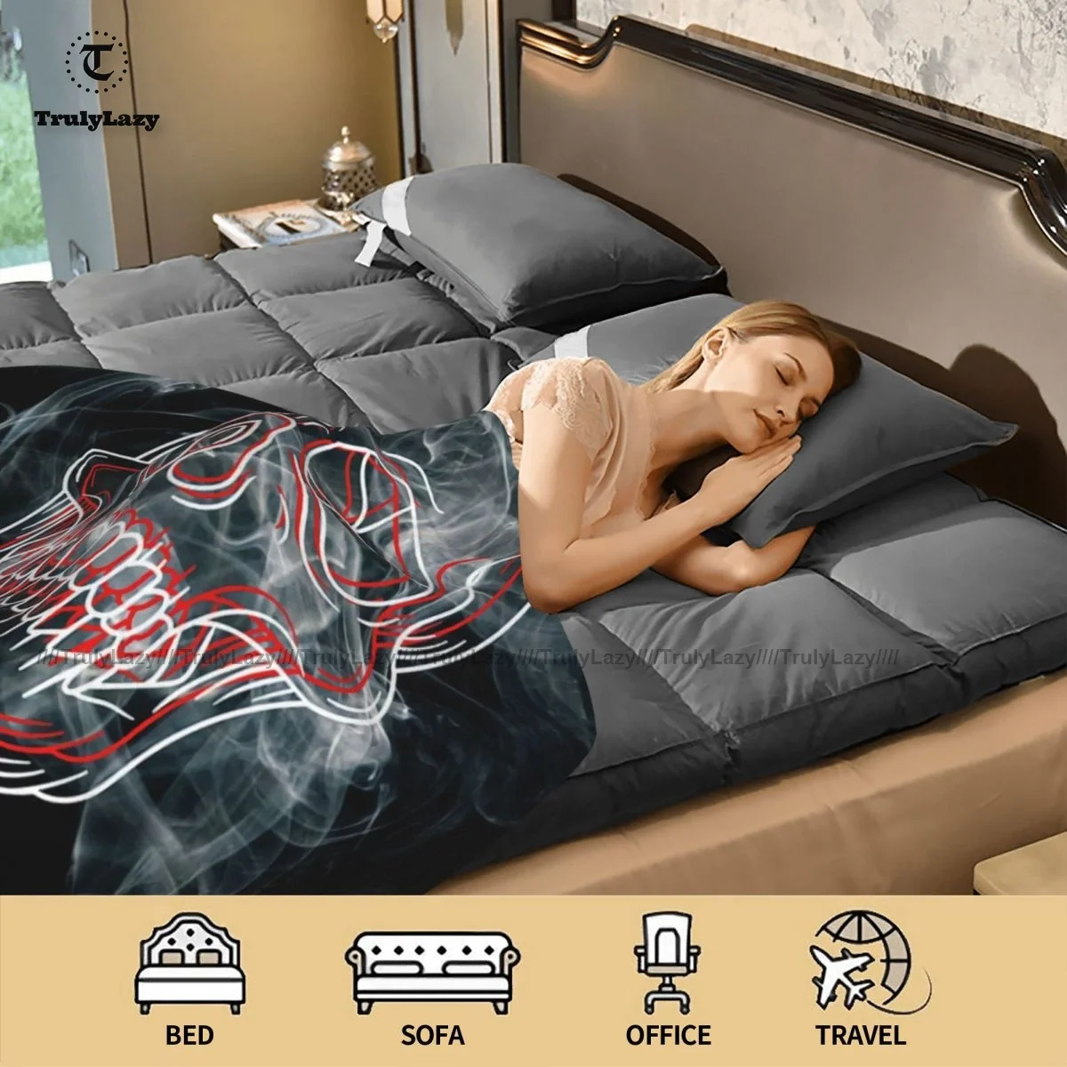 

No Fear Blanket Warm Round Fleece Blanket Car Soft Cheap Bedspread