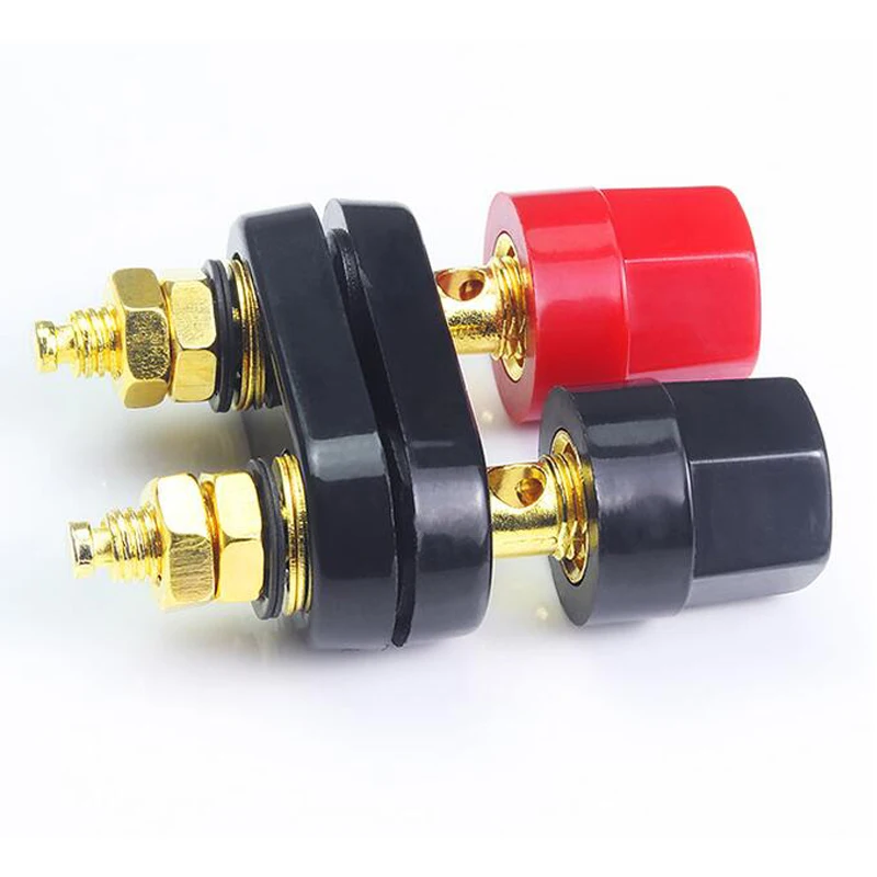 Высокое качество связывания пост красный черный разъем банан вилки пара