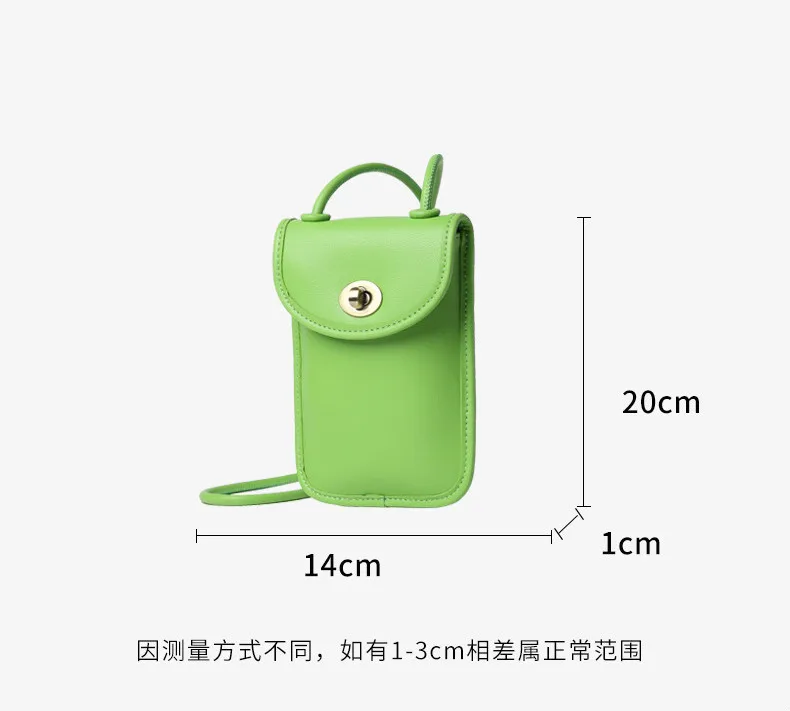 

2020 New Trend Women's Leather Bags Mini Bag Fashion Simple Shoulder Bag Vertical Phone Crossbody Bag