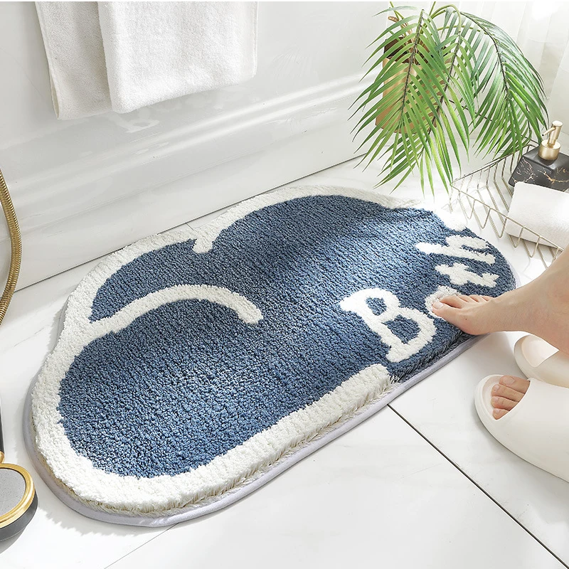 

45x75cm Modern Clould Shape Bathroom Bath Mat Non-Slip Floor Mat Thicken Soft Foot Mat Absorbent Entrance Door Mat Carpet Rugs