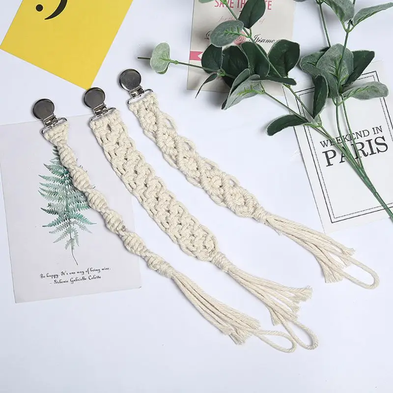 

Baby Crochet Cotton Pacifier Clip Chain Teether Teething Soother Nipple Holder D08C