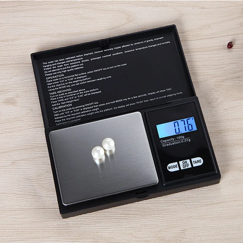 1 шт. цифровые весы 100/200/300/500/1000g 0 01/0 1g точный ЖК дисплей Дисплей Карманные
