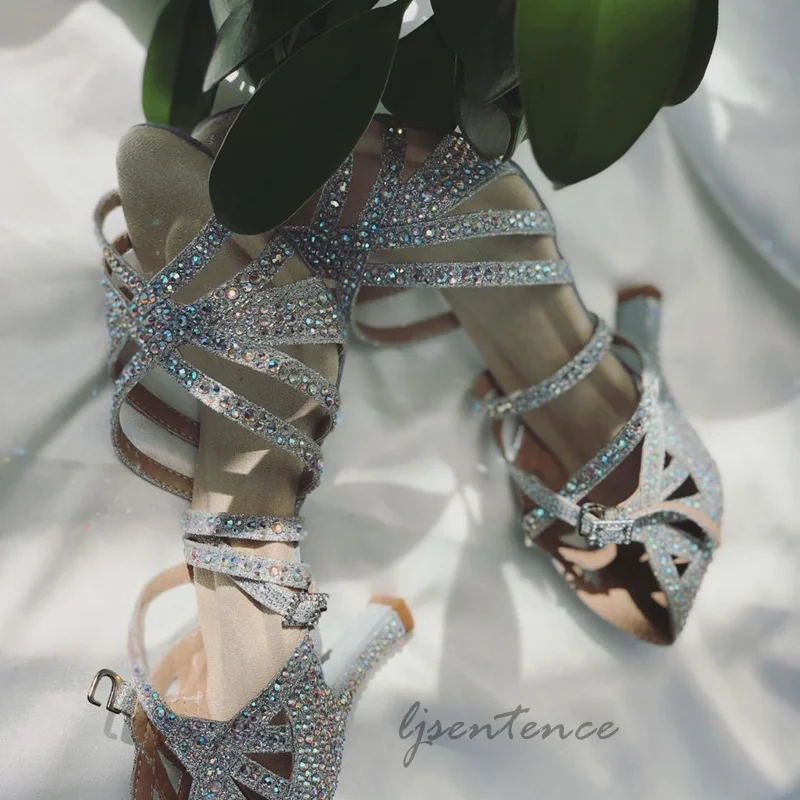 Туфли женские атласные для латиноамериканских танцев 10 см | Спорт и развлечения