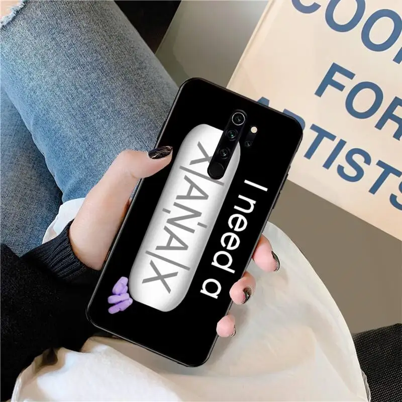 HPCHCJHM XANAX постер ТПУ Черный чехол для телефона Корпус Redmi Note 8 8A 7 6 6A 5 5A 4 4X 4A Go Pro Plus Prime