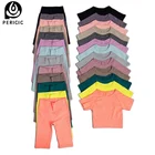 Бесшовная Женская одежда для тренировок в тренажерном зале, велосипедные футболки с коротким рукавом, кроп-топ для фитнеса + шорты для йоги с высокой талией, леггинсы