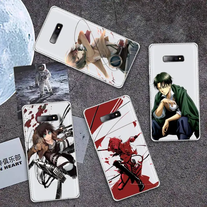 

Japanese attack on Titan Phone Case Transparent for Samsung A71 S9 10 20 HUAWEI p30 40 honor 10i 8x xiaomi note 8 Pro 10t 11