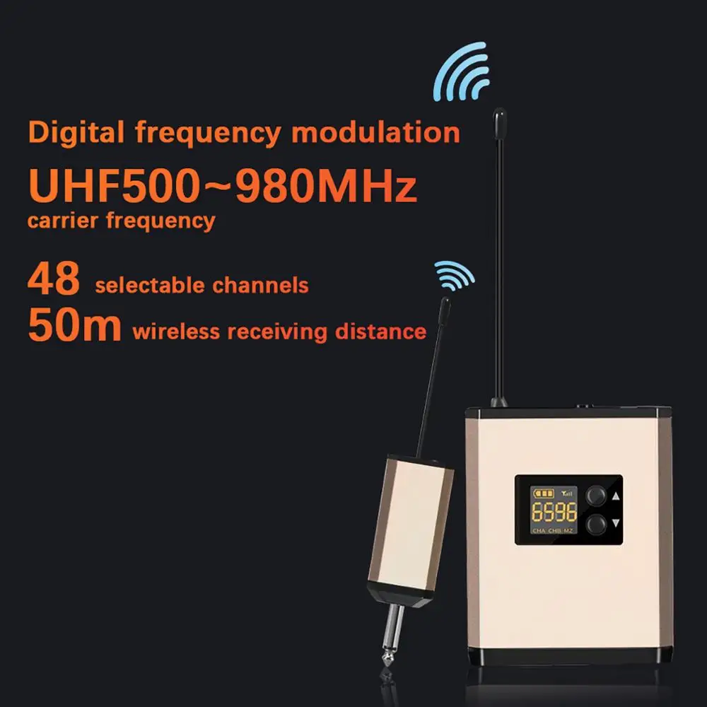 

UHF Professional Wireless Lavalier microphone Studio Recording Lapel Microphone Mic for Interview with Headphones for Camera