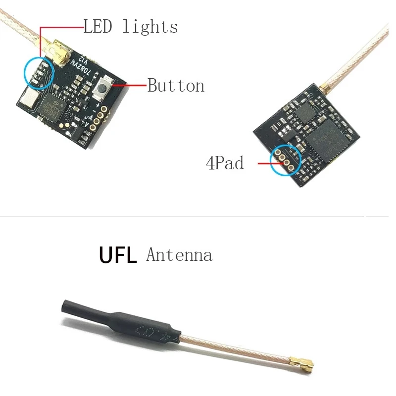 Регулируемый мини-передатчик FPV 5 8 ГГц 40 каналов 25/100/250 мВт 14 х14 мм и камера 1/3 CMOS