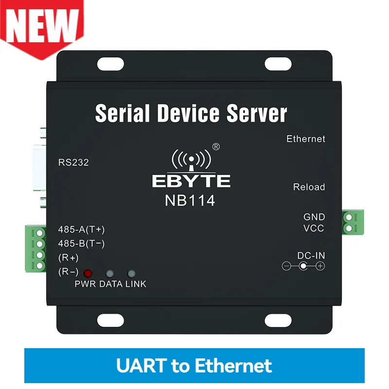 

UART RS485/RS232/RS422 to Ehernet Modem NB114 DNS MQTT TCP UDP ModBus Gateway Long Distance Fixed Wireless Serial Device Server