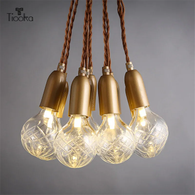 

Tiooka Customize Golden Metal Pendant Light with Carved Crystal Glass Lampshade 1/3/6/8/10/12 Hanging Light for Dining room Bar