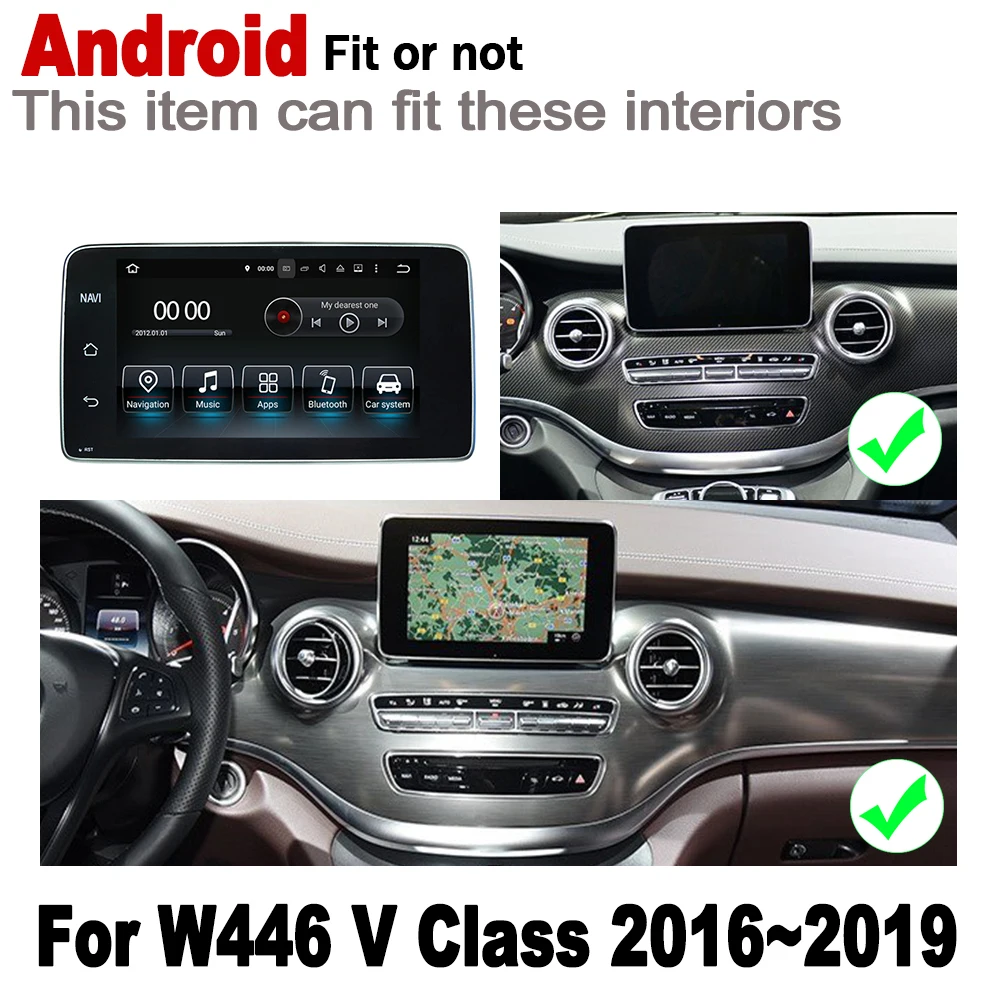 

Android 7.0 up IPS car player For Mercedes Benz W446 V Class 2016~2019 NTG original Style Autoradio gps navigation BT WiFi