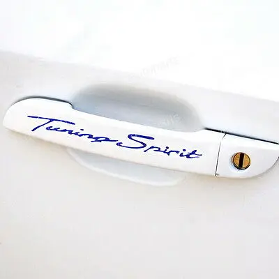 4 шт. поворотный дух синяя дверная ручка крышка наклейка автомобиля стикер винил 5