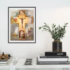 Вышивка крестиком сделай сам Картина с Иисусом 5D алмазная картина для домашнего декора портретная Вышивка Узор Настенная Наклейка мозаика круглая вышивка