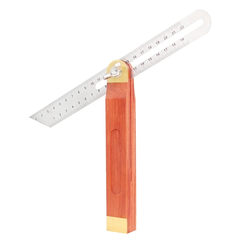 

9 дюймовый скользящий Т-скос с деревянной ручкой, видоискатель с деревянной ручкой и метрическими знаками, угловая линейка, многофункционал...