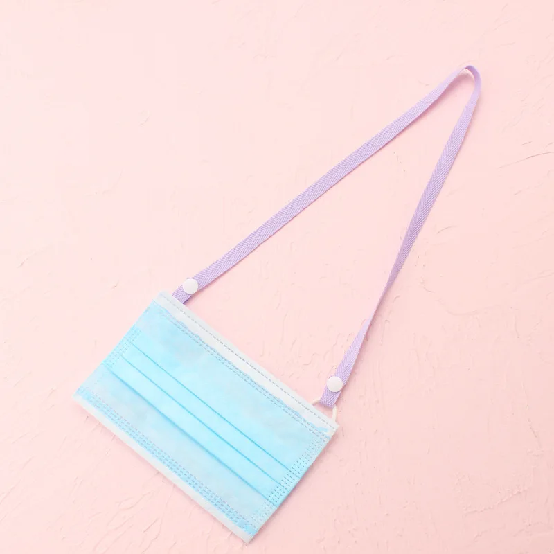 Однотонный шнурок-веревка для подвешивания маски на лицо держатель-цепочка ушей