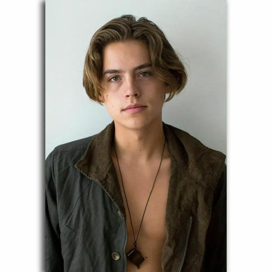 Cole Sprouse звезда из фильма шелковая ткань яркая декоративная наклейка | Дом и сад