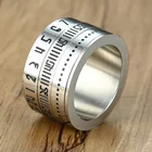 Мужское кольцо-Спиннер из нержавеющей стали, 14 мм