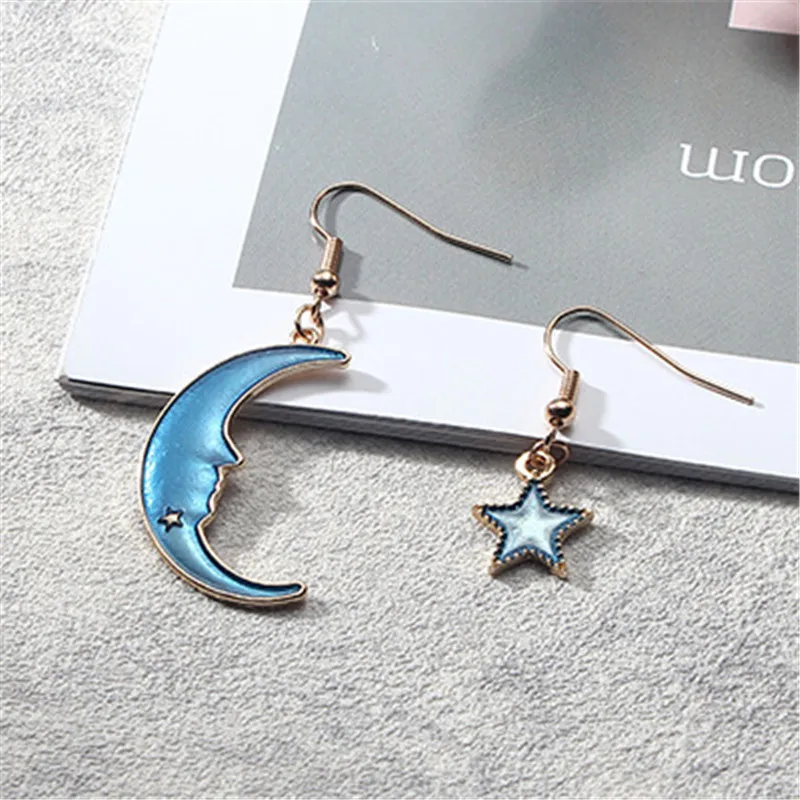 

Luokey Trendy Star Moon Dangle Earrings Long Tassel Women Earrings Chic Korean Style Simple Cute Drop Earrings New Charm Jewelry