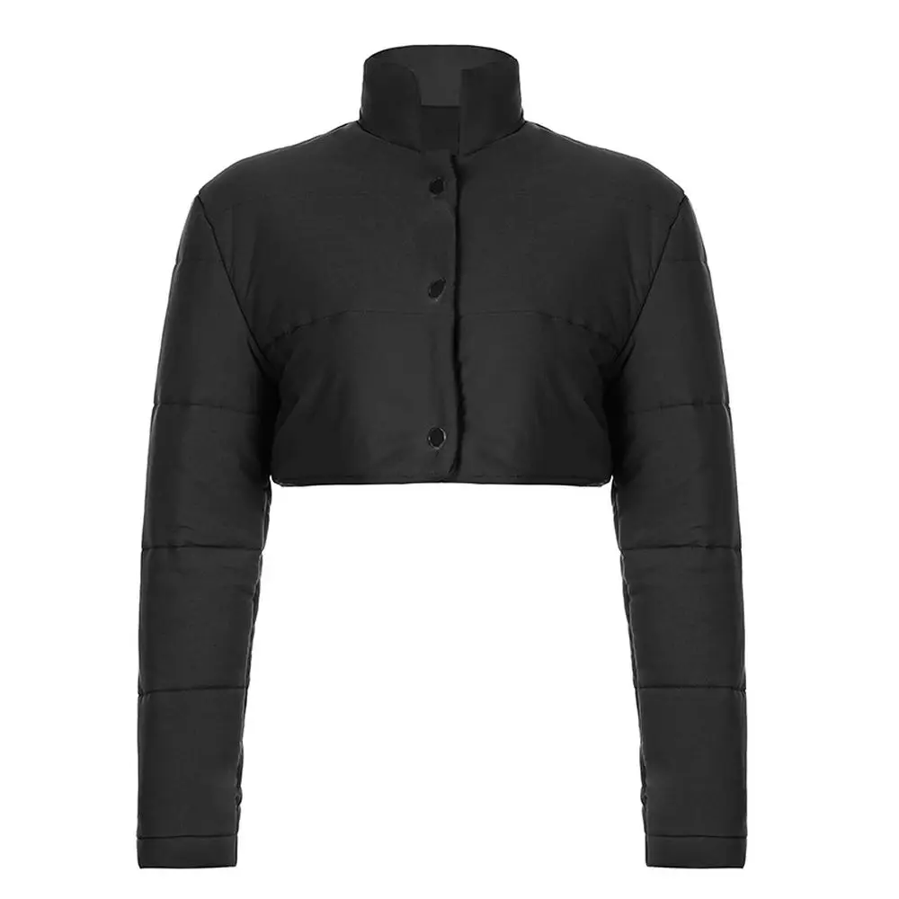 Women Autumn Winter Coat Short Long-Sleeved Female Warm Cotton-Padded Thin Ultralight Jacket Loose Oversized Outwear Clothes