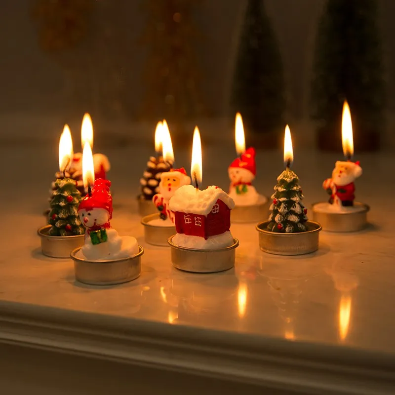 (4 шт.) потрясающая цилиндрическая Рождественская свеча для свадебной вечеринки